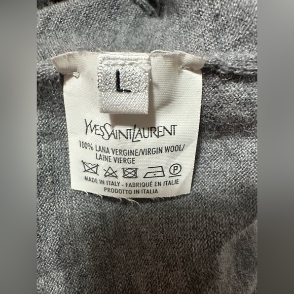 Yves Saint Laurent Gray Button-Up Vest size L - Picture 9 of 10
